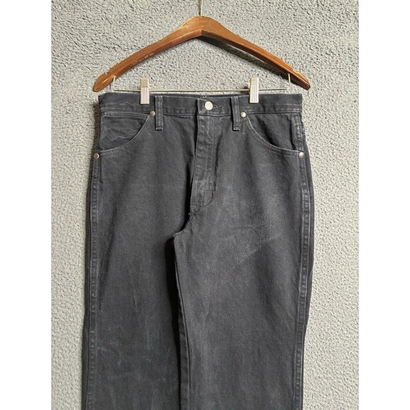 Vintage Wrangler Jeans Mens 30x34 Black Denim 933SEWK Western Cowboy Dark 14340 - Picture 14 of 15